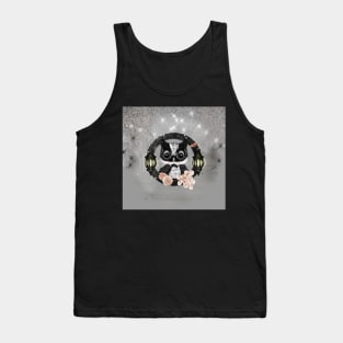 Cute little owl with flowers Tank Top